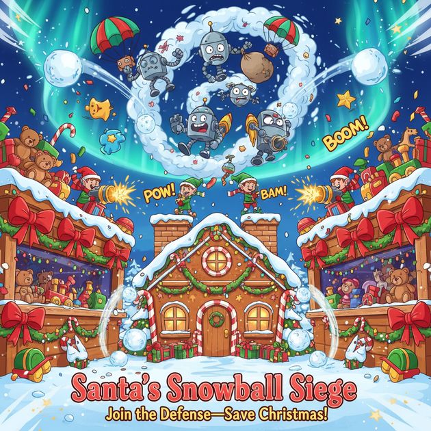 Santa’s Snowball Siege - Jabali AI Poster