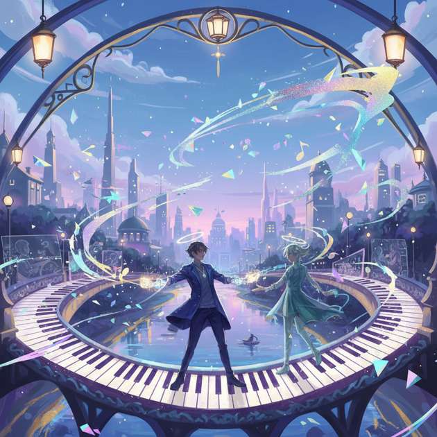 Bridges of Resonant Twilight - Jabali AI Poster
