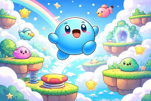 Bloop Bounce Sky Quest - Jabali AI Poster