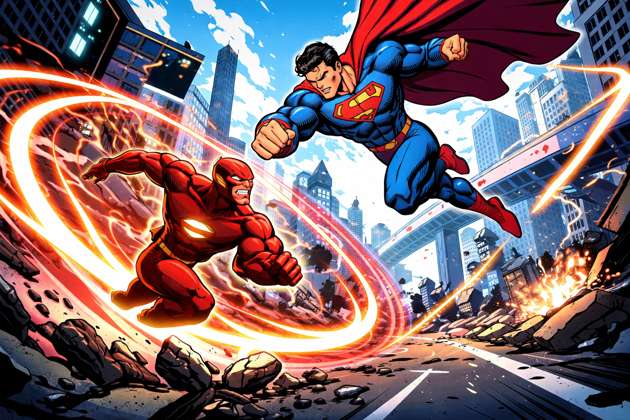 Flash vs Superman - Jabali AI Poster