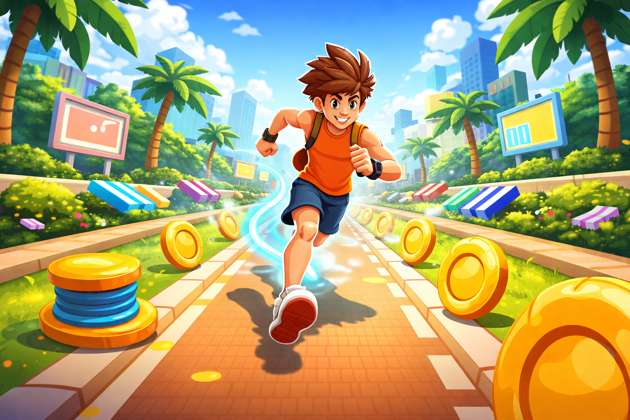 Endless Runner Rush - Jabali AI Poster