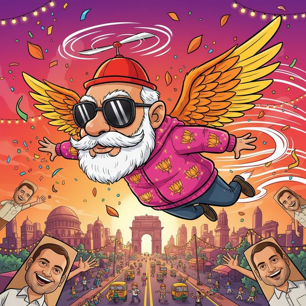 Modi Glide & Gandhi Slide - Jabali AI Poster