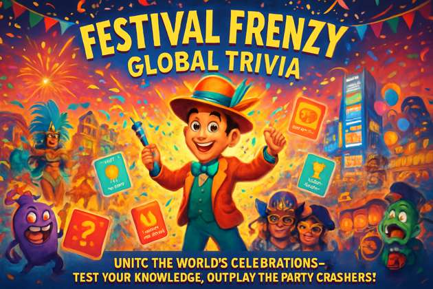 Festival Frenzy: Global Trivia - Jabali AI Poster