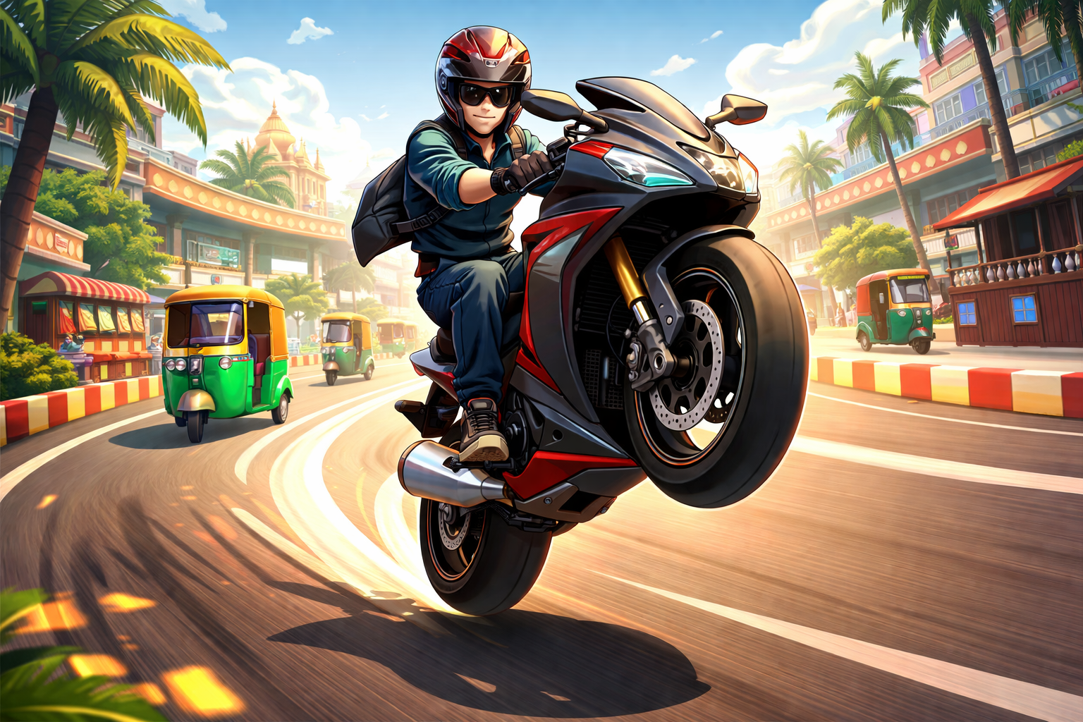 Indian Bike Rider 3D - Instant game by Jabali AI