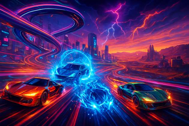 Neon Velocity: Turbo Clash - Jabali AI Poster
