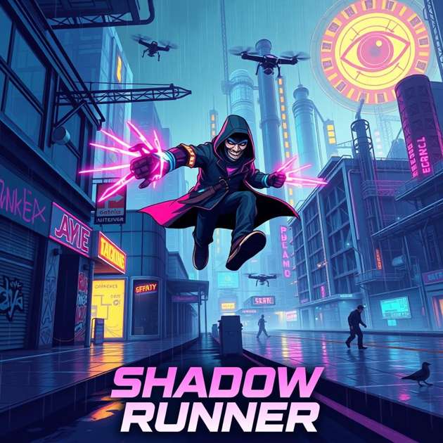 Neon Gridrunner - Jabali AI Poster