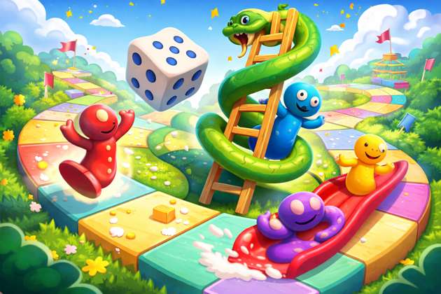 Snakes Ladders Dice Dash - Jabali AI Poster
