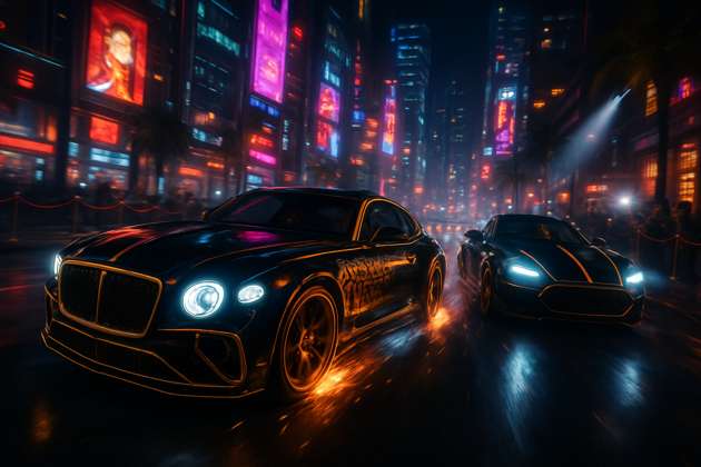 Racing Icons: Neon Rivalry - Jabali AI Poster