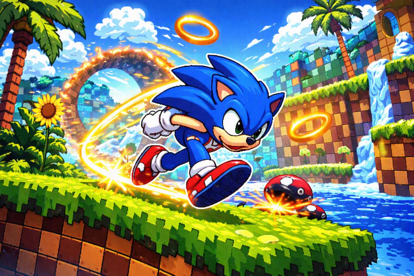 Sonic Retro Ring Rush game artwork