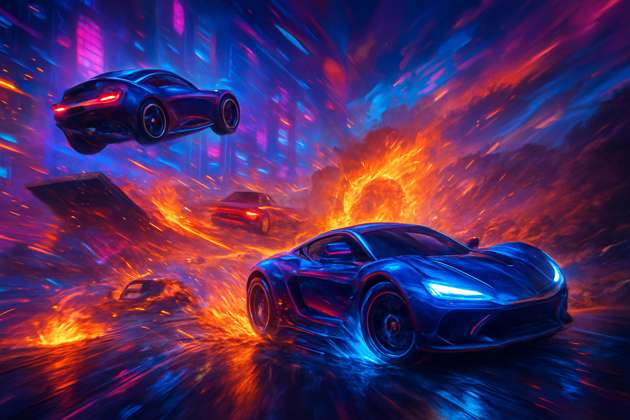 Neon Velocity: Turbo Clash - Jabali AI Poster