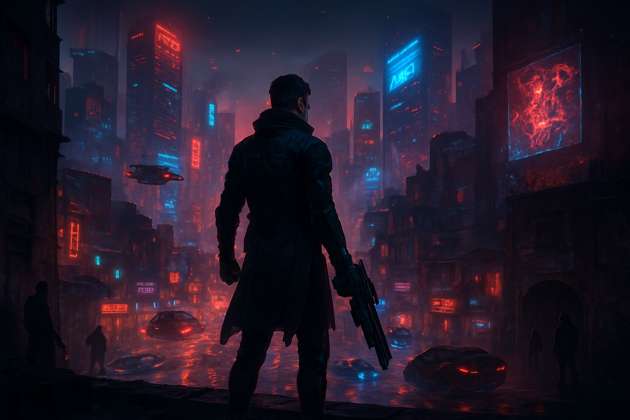 Neon Uprising - Jabali AI Poster