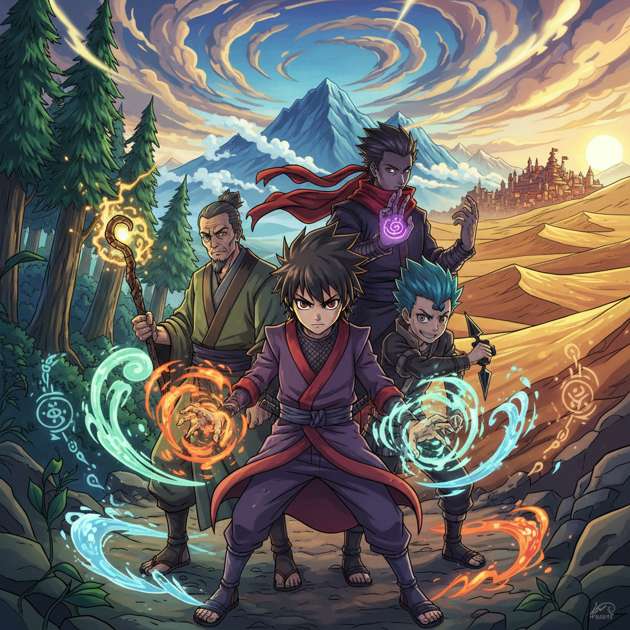 Ninja Elemental Saga - Jabali AI Poster