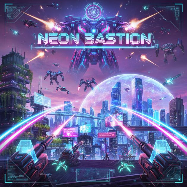 Neon Bastion - Jabali AI Poster