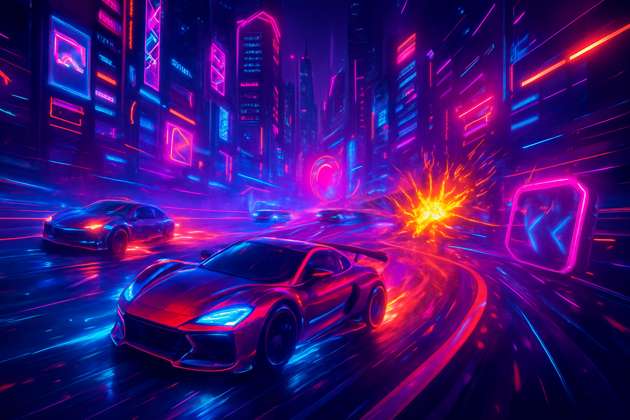 Neon Velocity: Turbo Combat - Jabali AI Poster