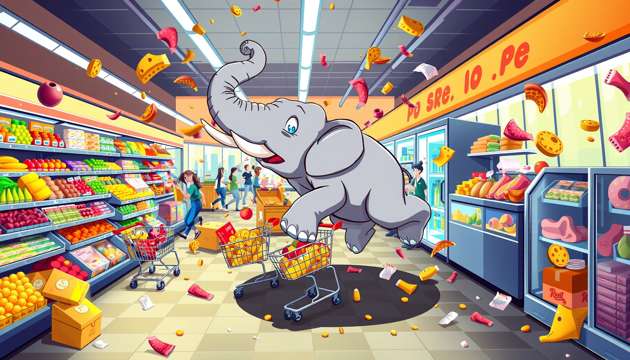 Supermarket Stampede 🏪 - Jabali AI Poster