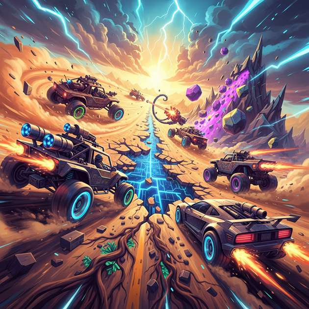 Neon Terrain Rivals - Jabali AI Poster