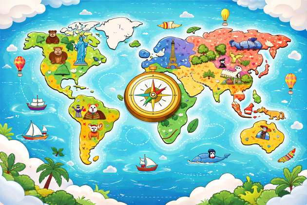Name the 7 Continents - Jabali AI Poster