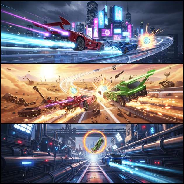 Neon Rivals: Turbo Combat - 3D Racing by Jabali AI