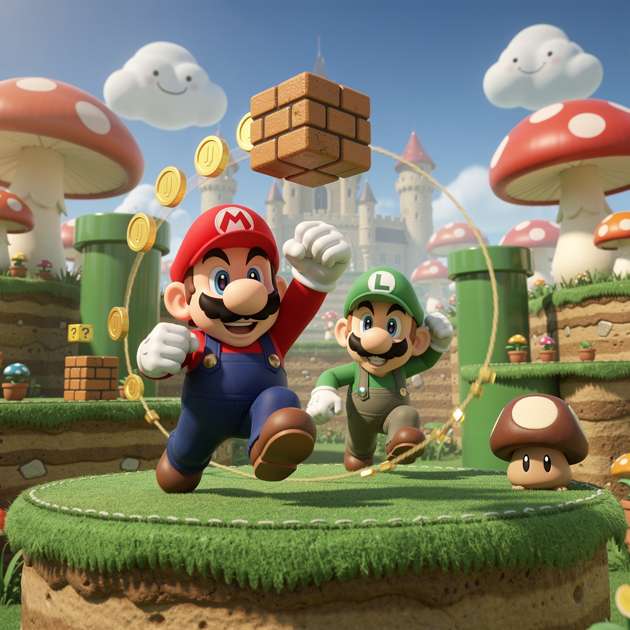 Mushroom Kingdom Run - Jabali AI Poster