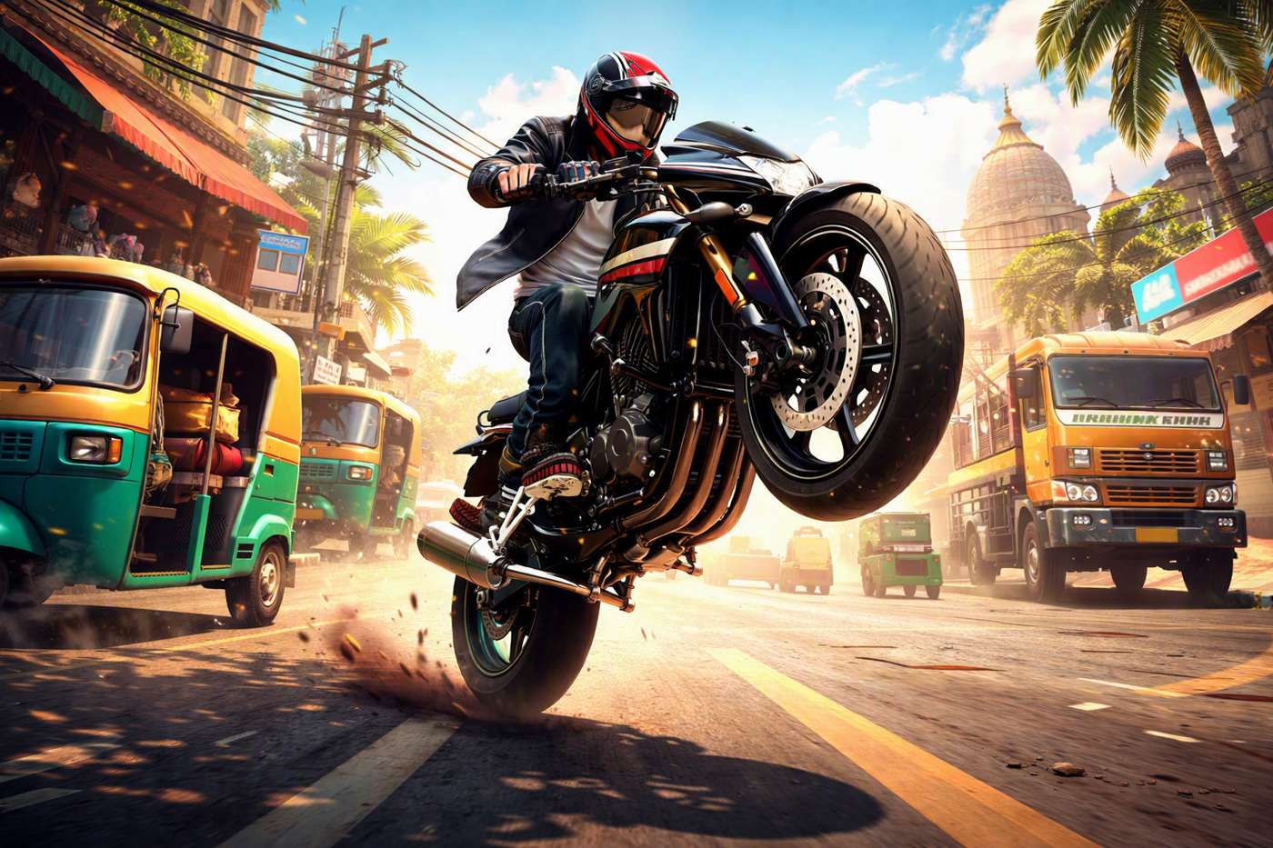Indian Bike Drive 3D game artwork