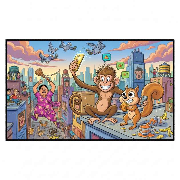 Monkey Vlog Mania - Jabali AI Poster