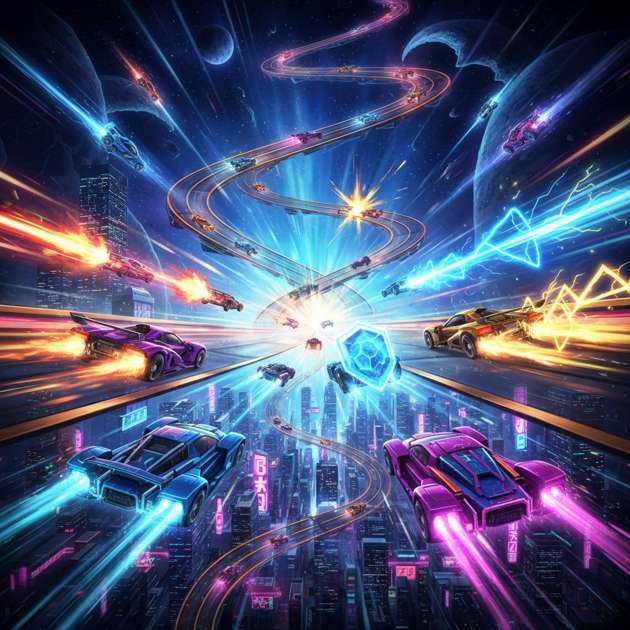 Neon Velocity: Combat Rush - Jabali AI Poster