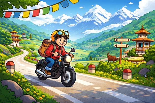 Ride Nepal Road Trip - Jabali AI Poster