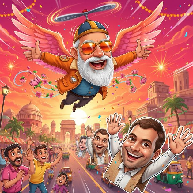 Modi Fly: The Political Dash - Jabali AI Poster