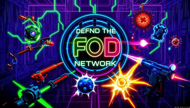 Neon Firewall Frenzy - Jabali AI Poster