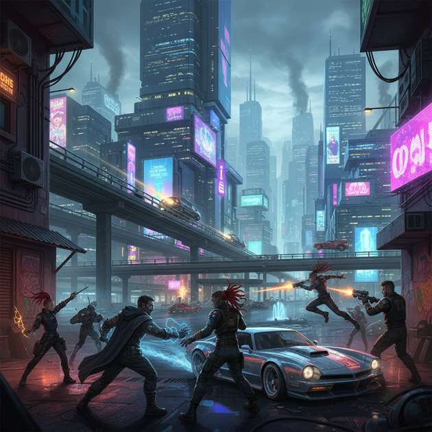 Neon Rivals: Urban Dominion - Jabali AI Poster
