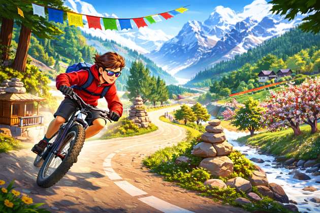 Manali Bike Ride Adventure - Jabali AI Poster