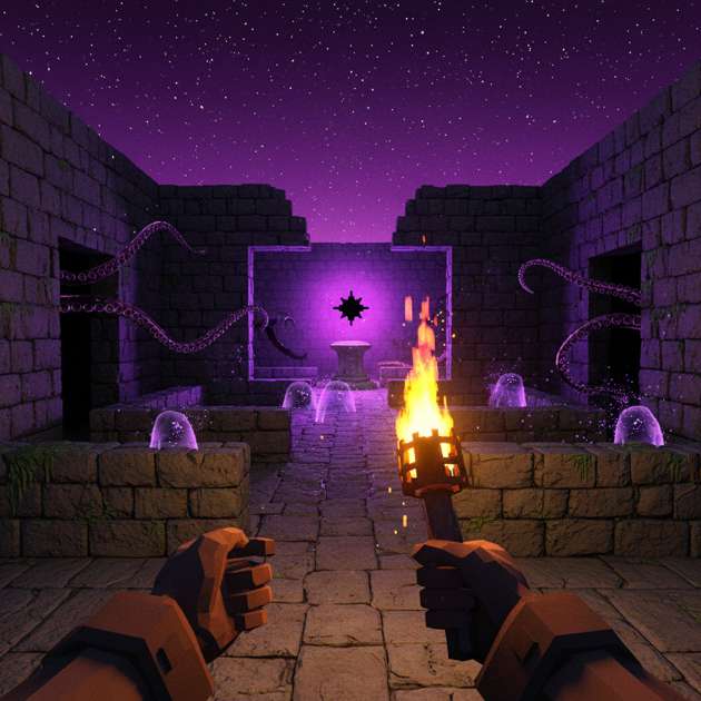 Labyrinth Under Purple Skies - Jabali AI Poster