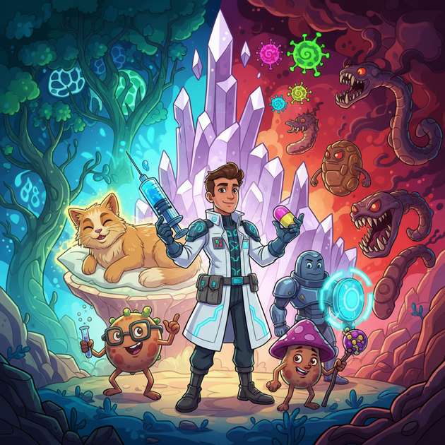 Microbe Doctor: Survival Island - Jabali AI Poster