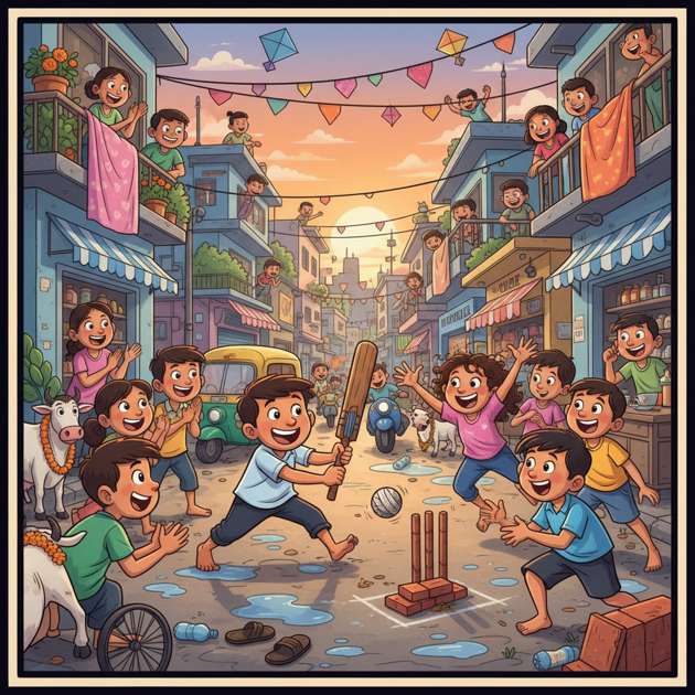 Street Cricket Battle - Jabali AI Poster