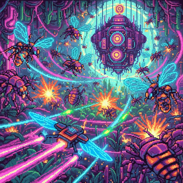 Neon Bio-Drift - Jabali AI Poster