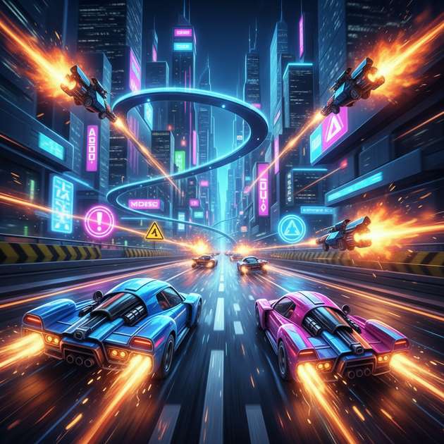 Neon Velocity: Combat Circuit - 3D Racing by Jabali AI