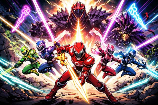 Power Rangers dino Fury 1 - Jabali AI Poster