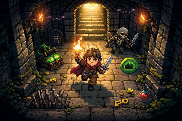 Dungeon Dash - Jabali AI Poster