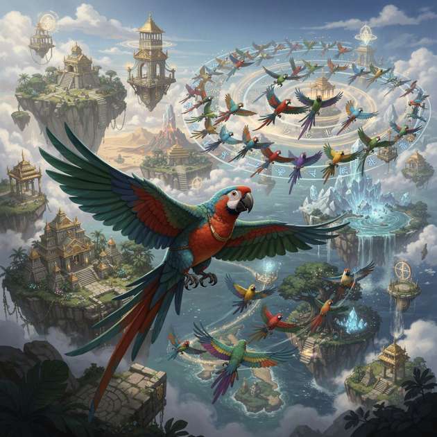 Skyrealm Parrot Tactics - Jabali AI Poster