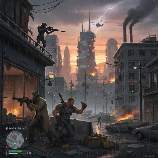Cityfall Survival - Jabali AI Poster