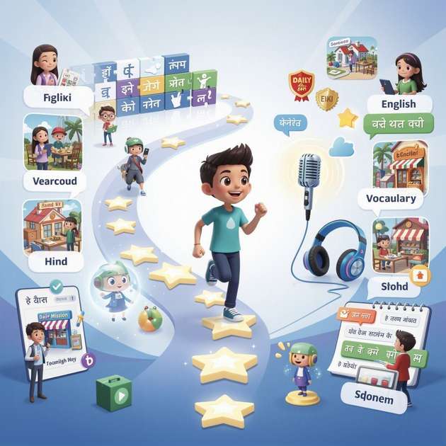 Bol English: Hindi to English Game - Jabali AI Poster