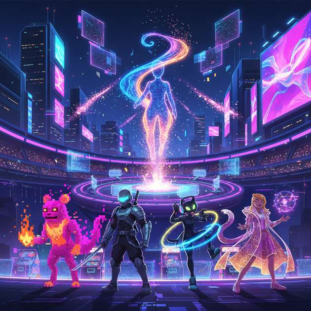 Neon Brawl: Cyber Arena - Jabali AI Poster