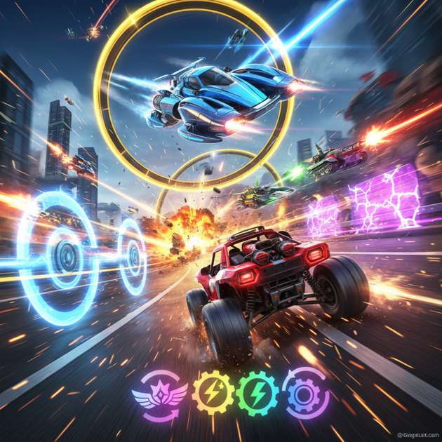 Neon Rivals: Turbo Warfare - Jabali AI Poster
