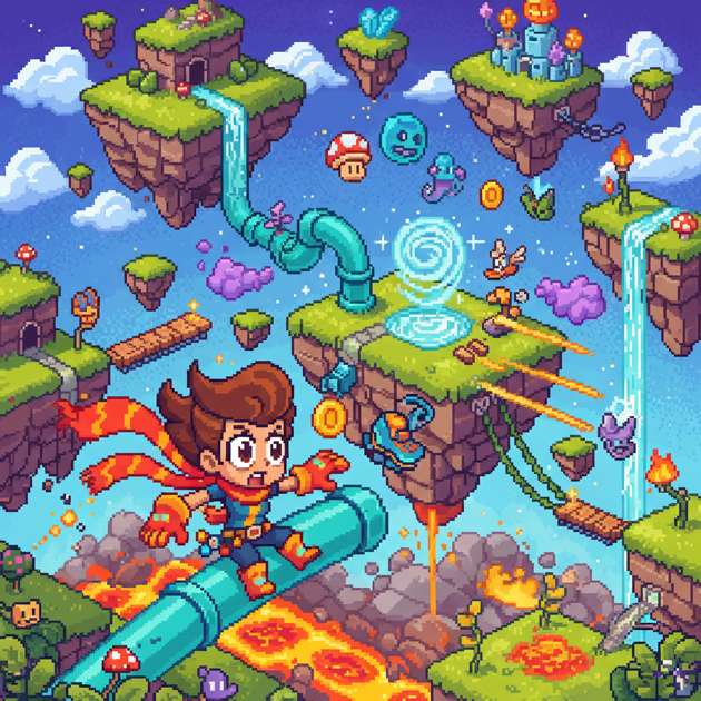 Ember’s Island Dash - Jabali AI Poster