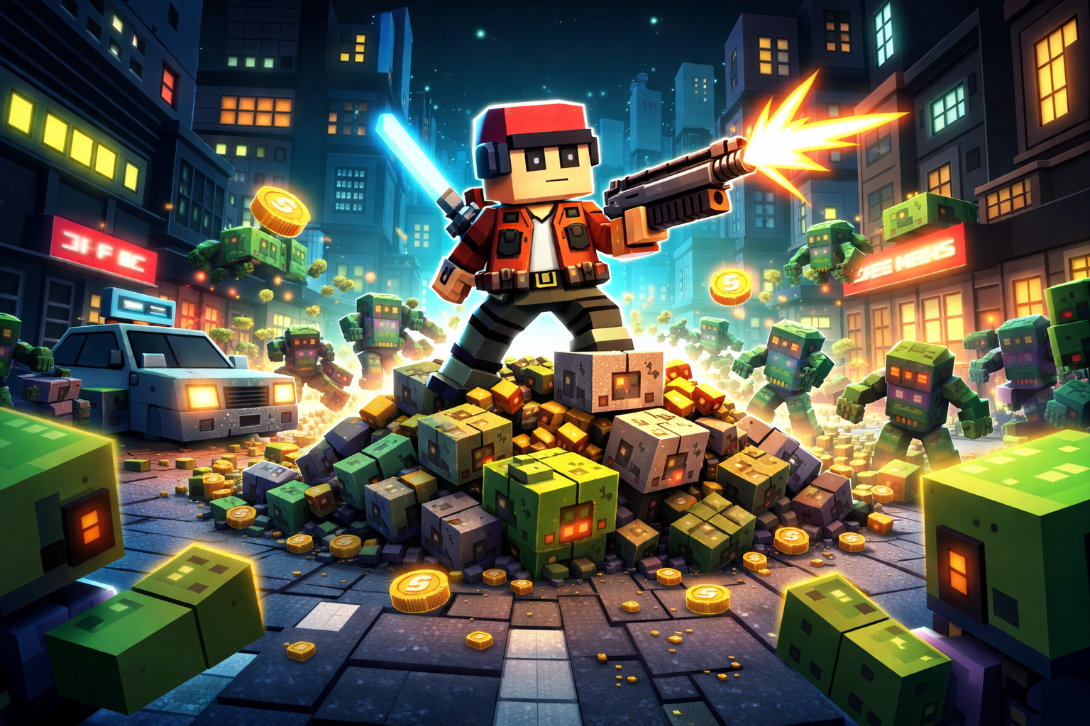 Voxel Zombie Rush - Instant game by Jabali AI