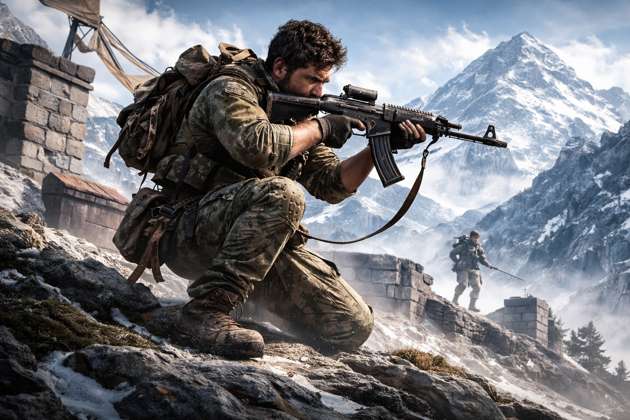 Old Peak Fire Battlegrounds - Jabali AI Poster