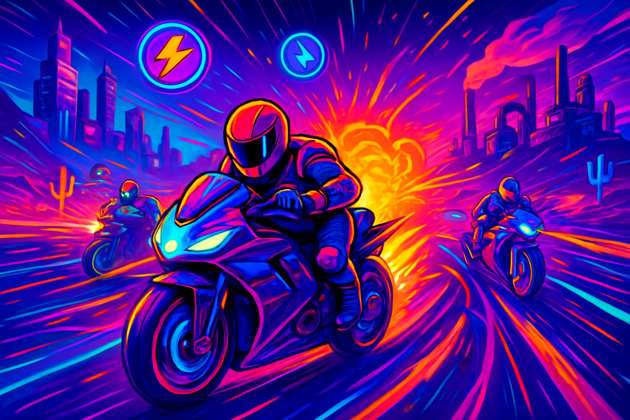 Neon Moto Rivals - Jabali AI Poster
