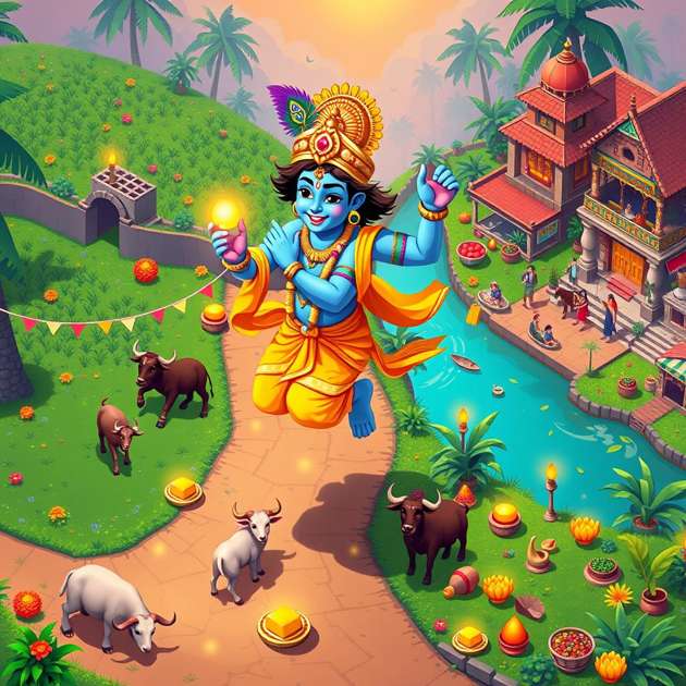 Krishna’s Butter Quest - Jabali AI Poster