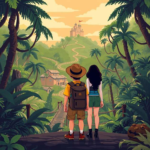 Pixel Quest: Jungle Bonds - Jabali AI Poster