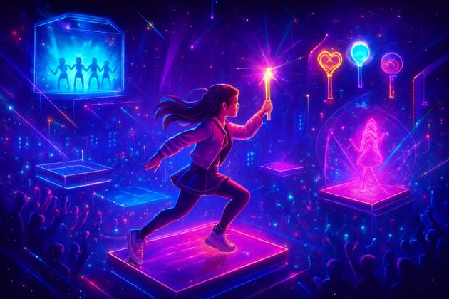 Neon Idol Rush - Jabali AI Poster